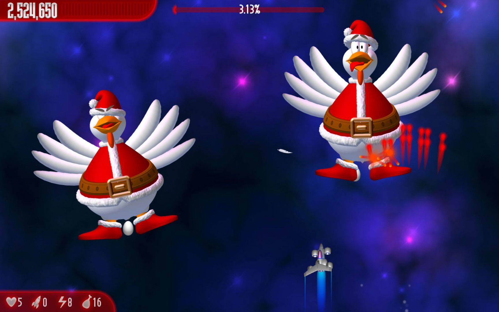 chicken invaders 3 cristmas