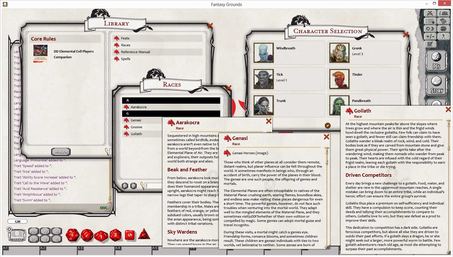 Fantasy Grounds - D&D Elemental Evil Player's Companion screenshot