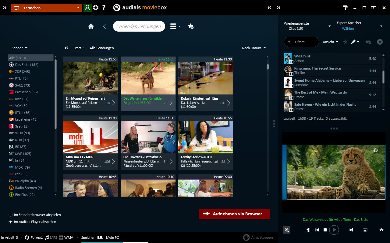Audials Moviebox 2016 screenshot