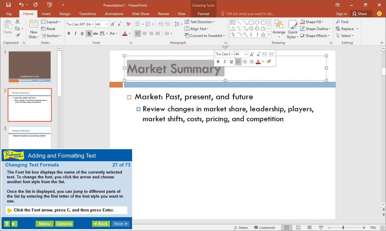 Professor Teaches PowerPoint 2016 screenshot