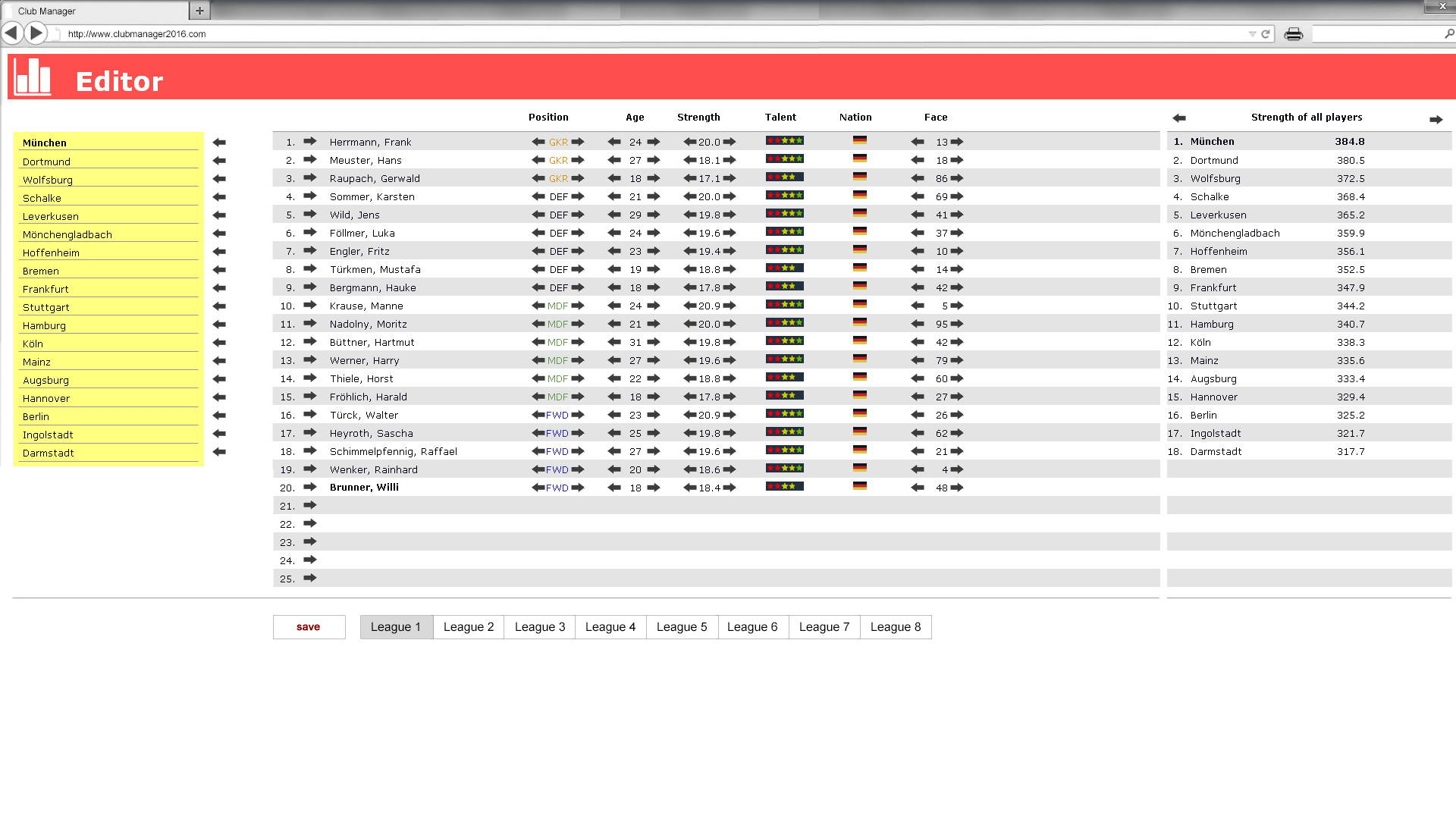 Club Manager 2016 screenshot