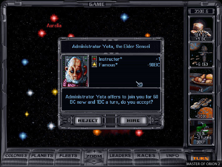 Master of Orion 1 screenshot