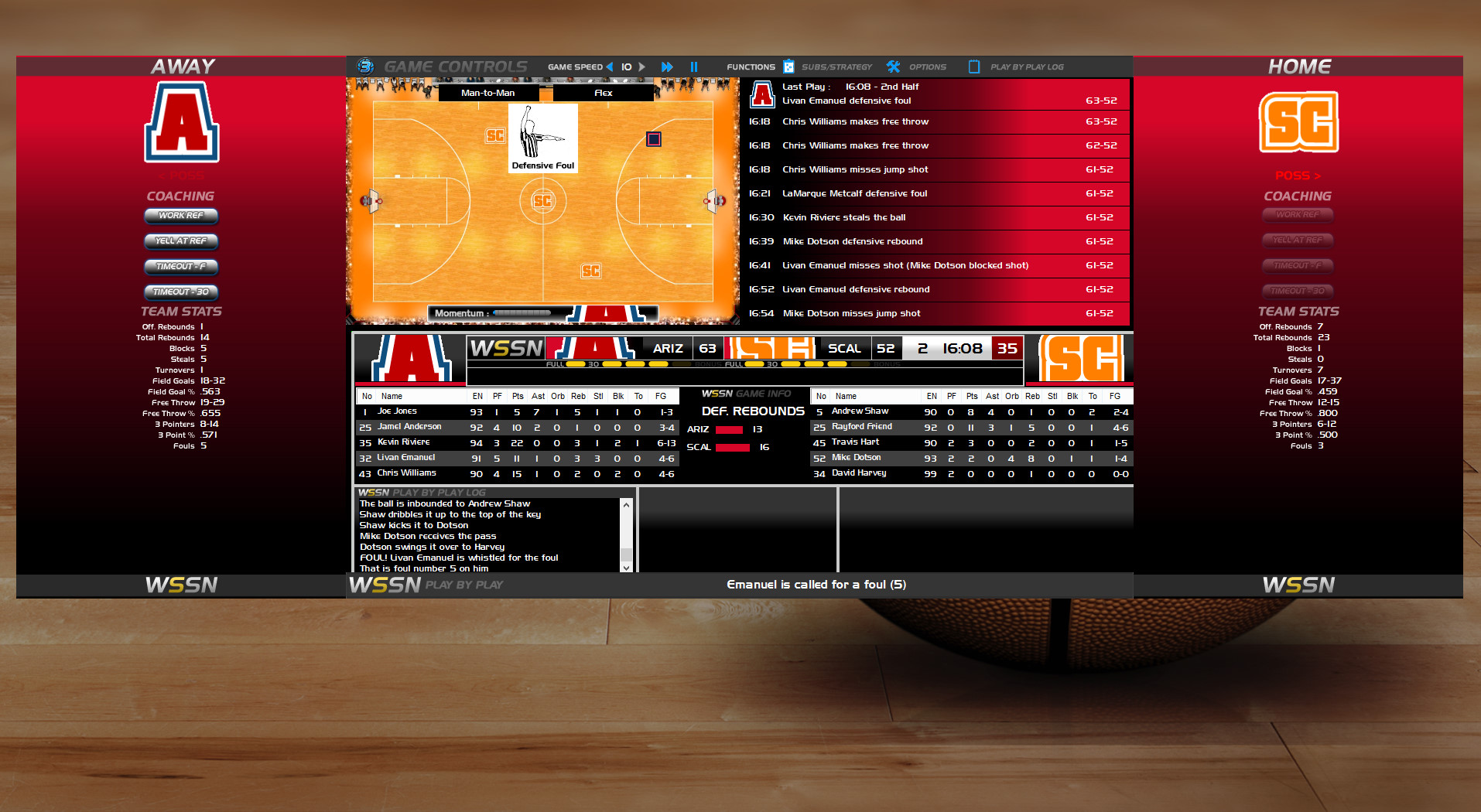 Draft Day Sports College Basketball 3 screenshot