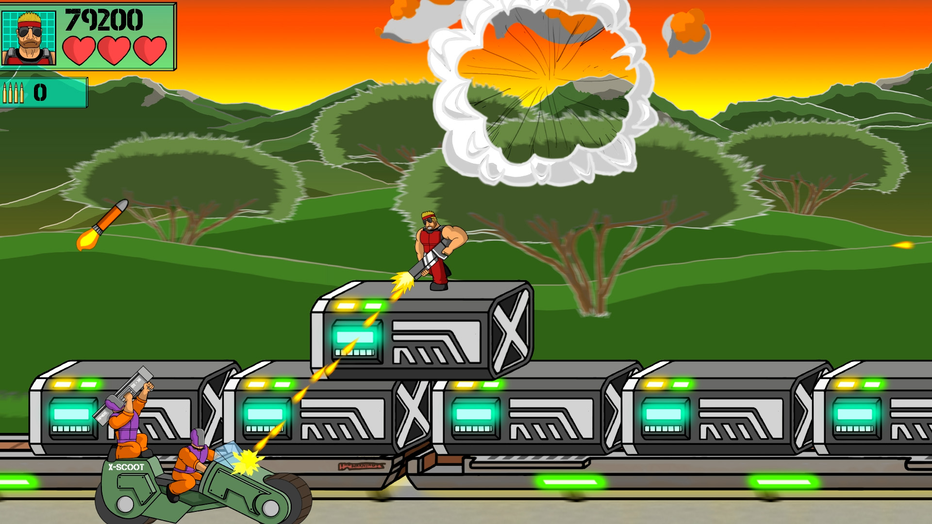 Machine Gun Train Run screenshot