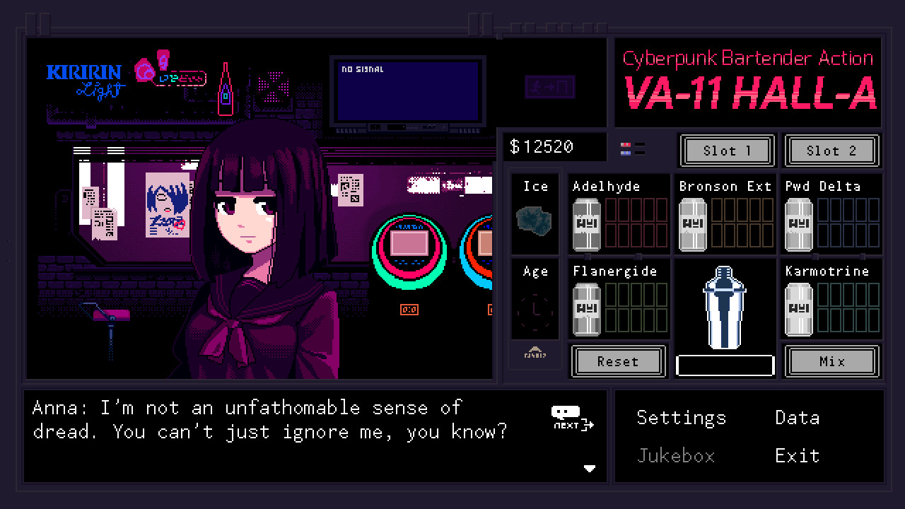 VA-11 Hall-A: Cyberpunk Bartender Action screenshot