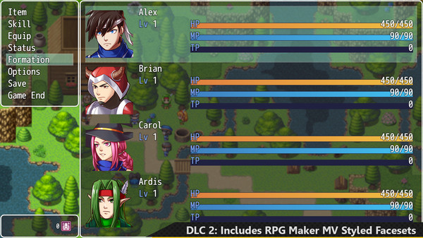 RPG Maker MV - Add-on Vol.2: RM2K Hero Character Pack screenshot