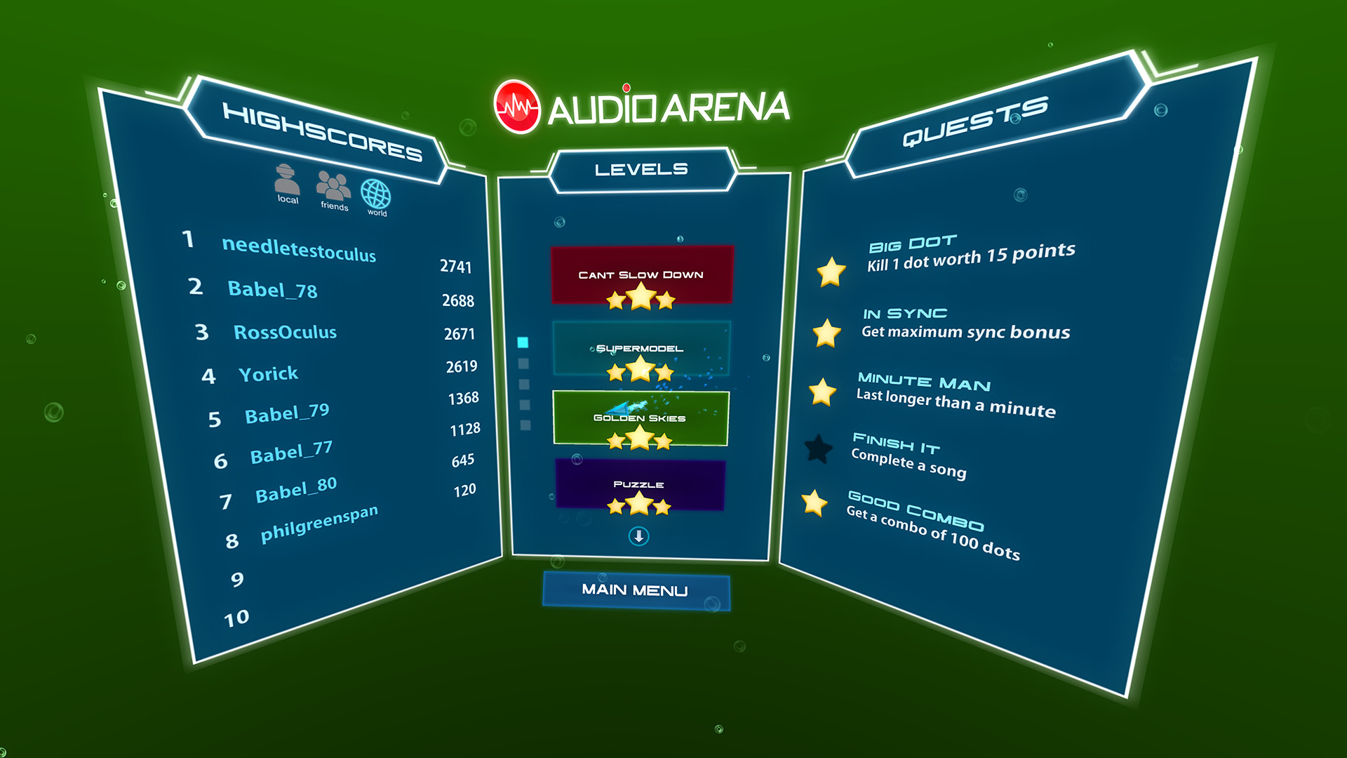 Audio Arena screenshot