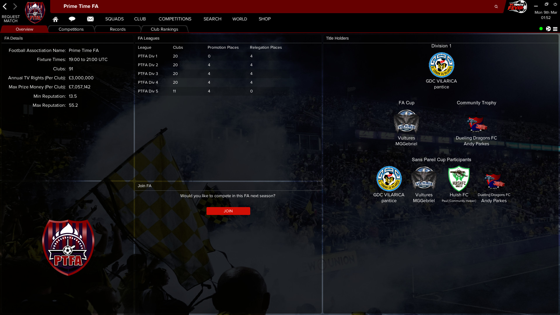 90 Minute Fever - Football (Soccer) Manager MMO screenshot