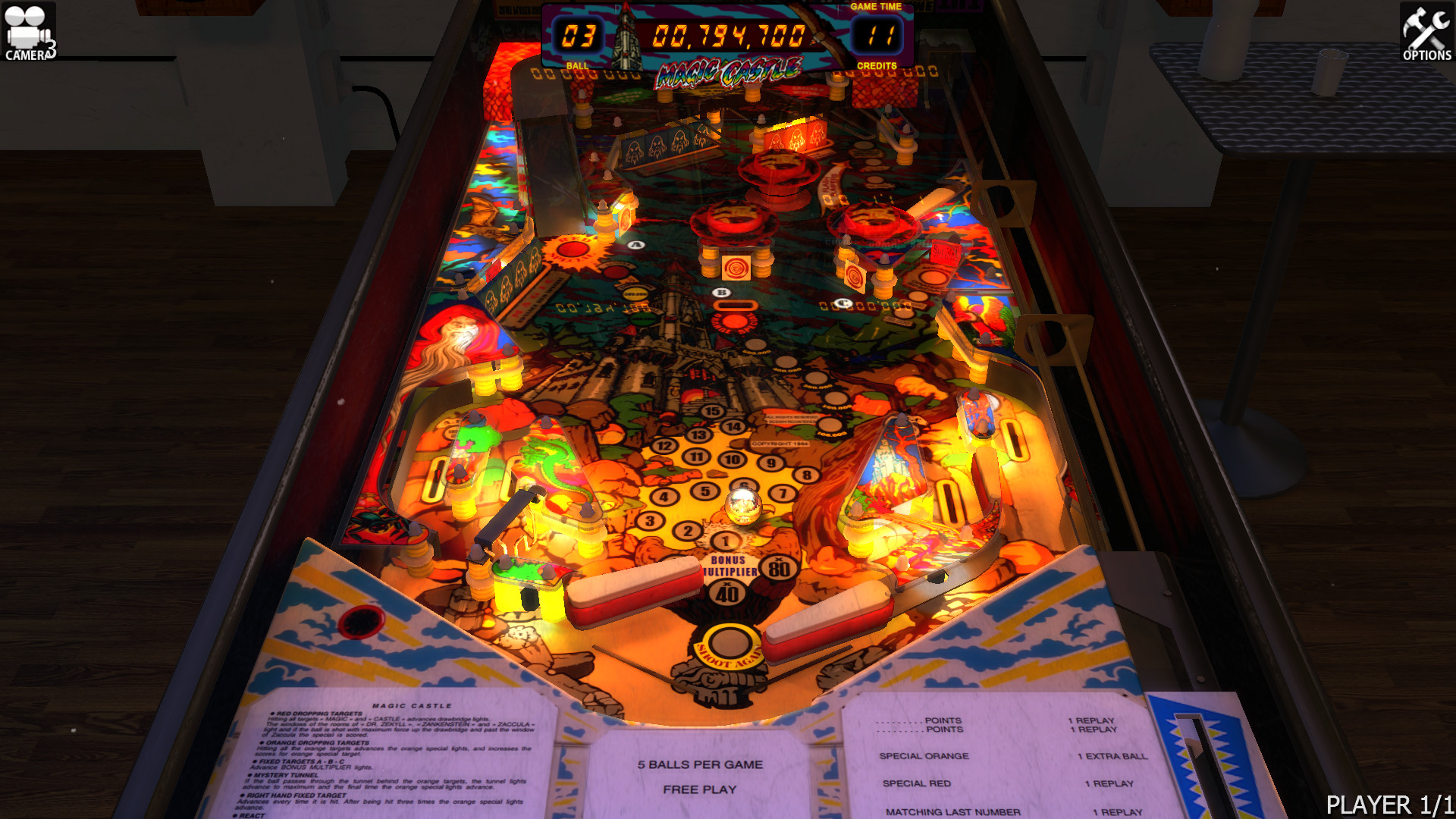 Zaccaria Pinball - Magic Castle Table screenshot