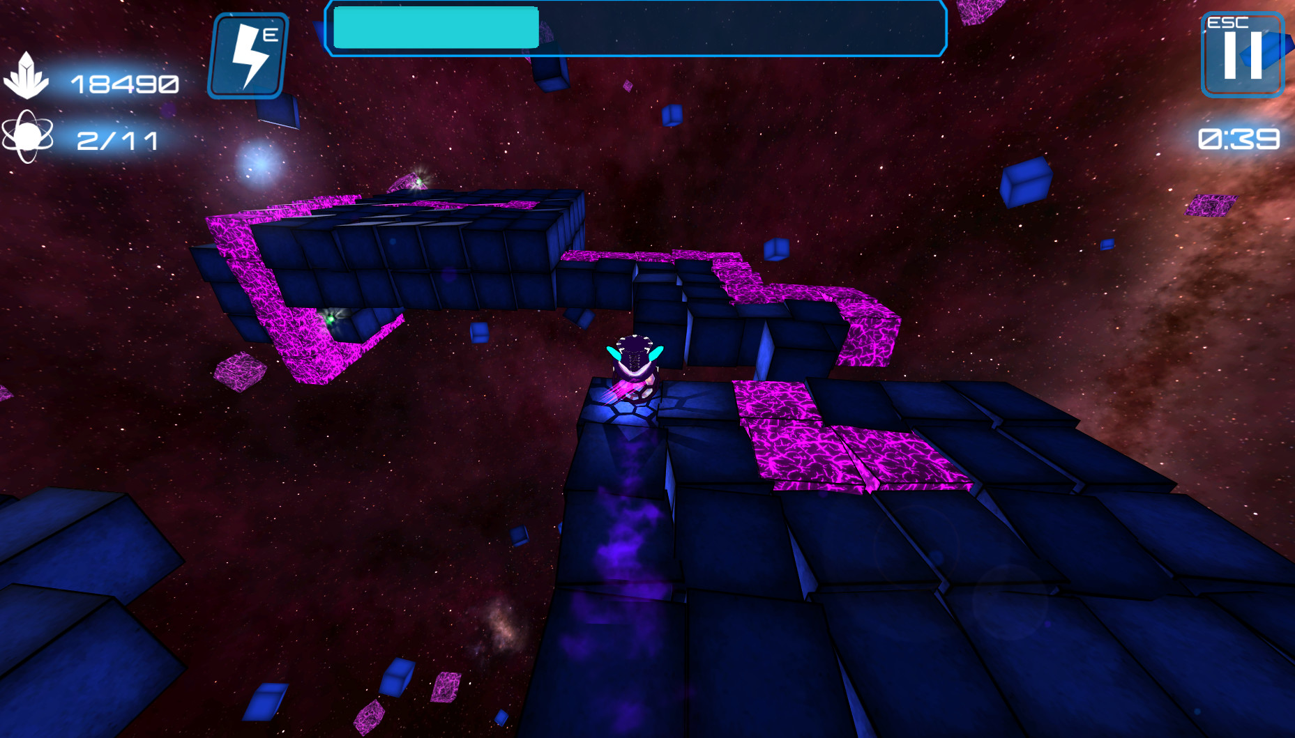 Deep Blue 3D Maze in Space screenshot