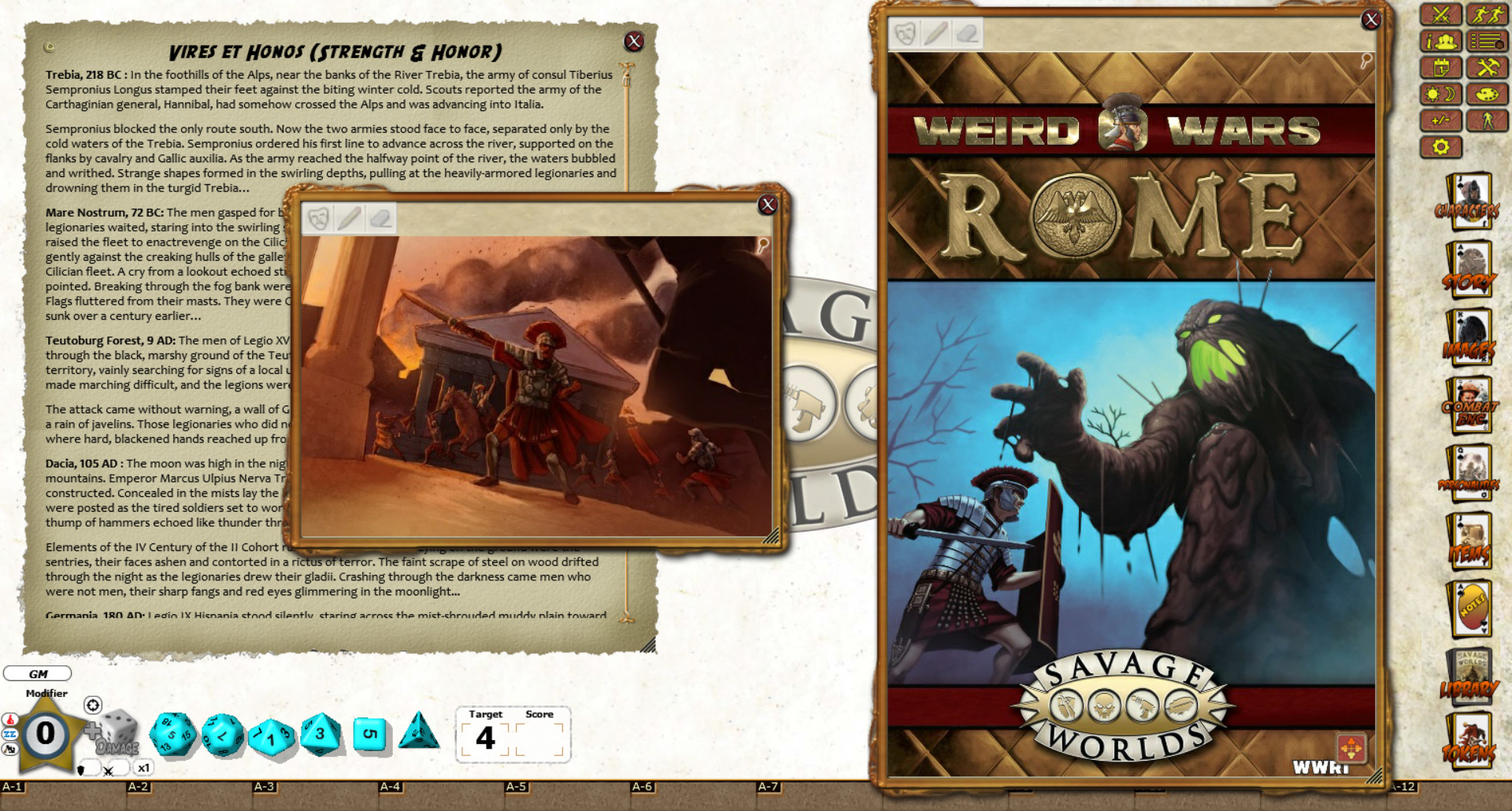 Fantasy Grounds - Weird Wars Rome (Savage Worlds) screenshot