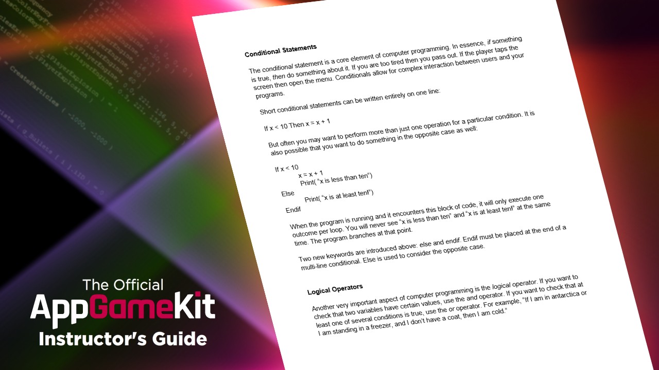 AppGameKit Classic - Educational Materials Pack screenshot