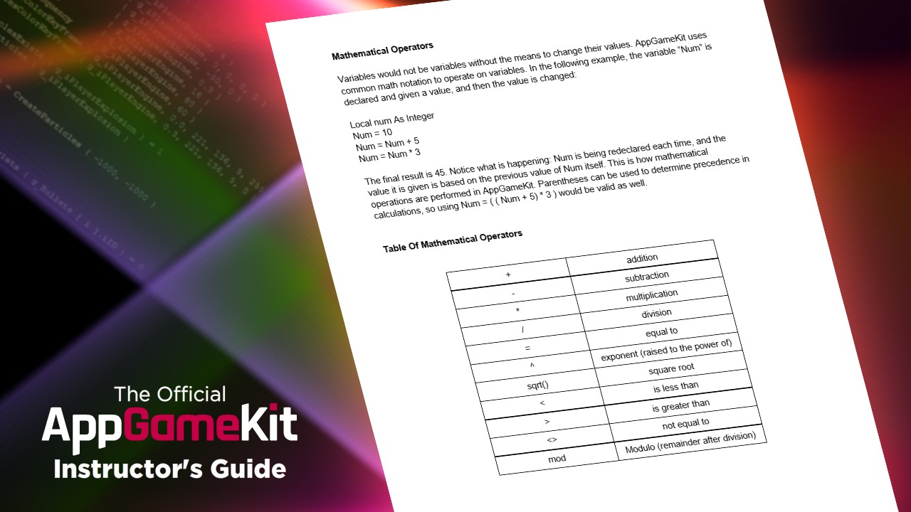 AppGameKit Classic - Educational Materials Pack screenshot