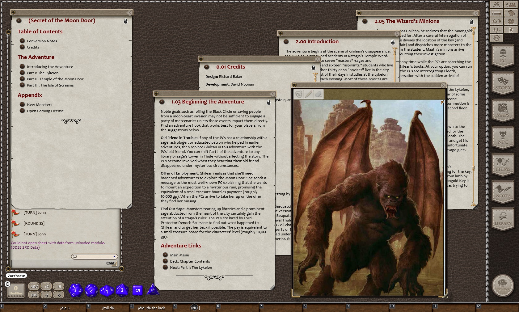 Fantasy Grounds - Primeval Thule: Secret of the Moon-Door (5E) screenshot