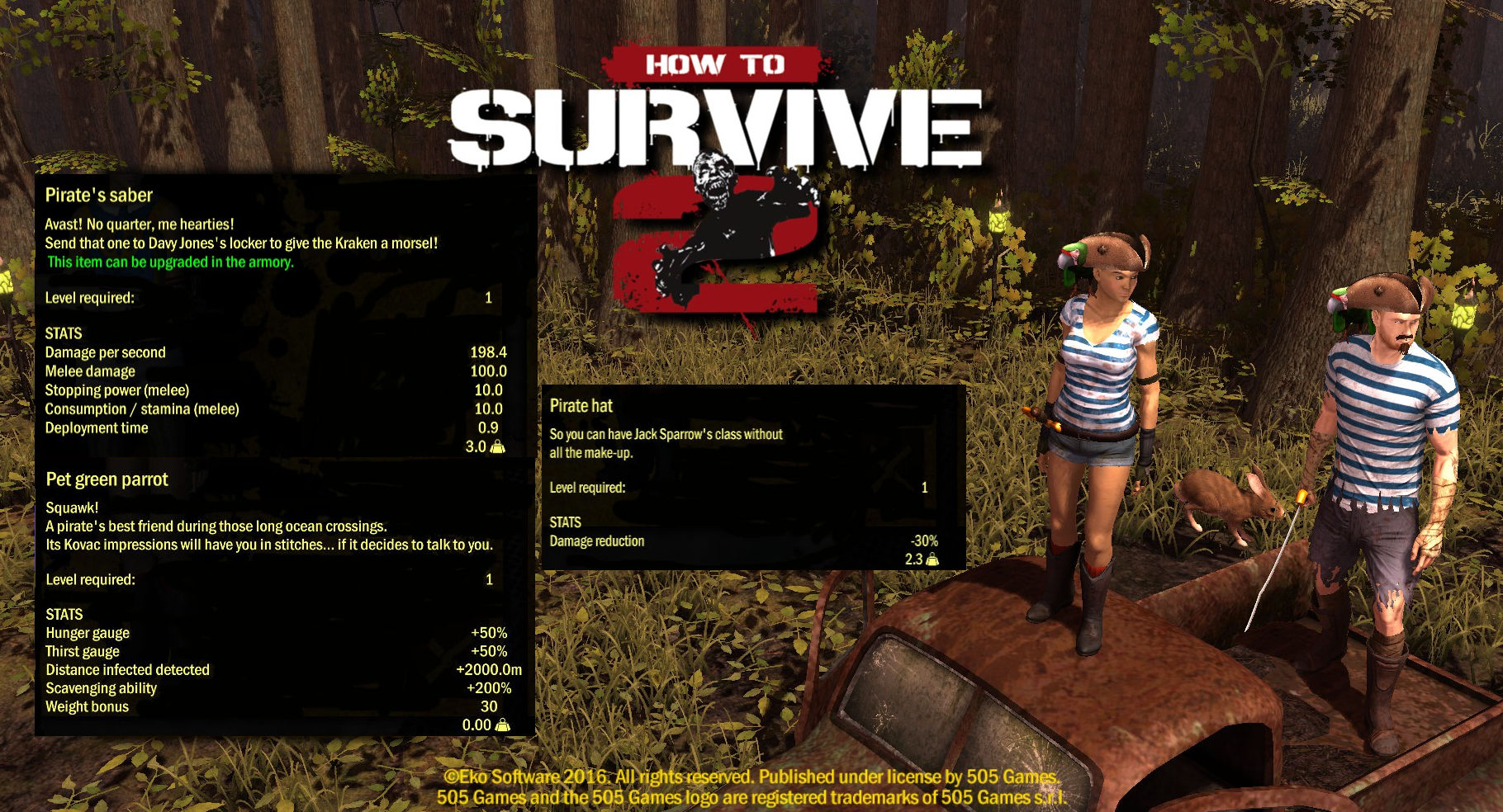 How To Survive 2 - Pirates of the Bayou Skin Pack screenshot
