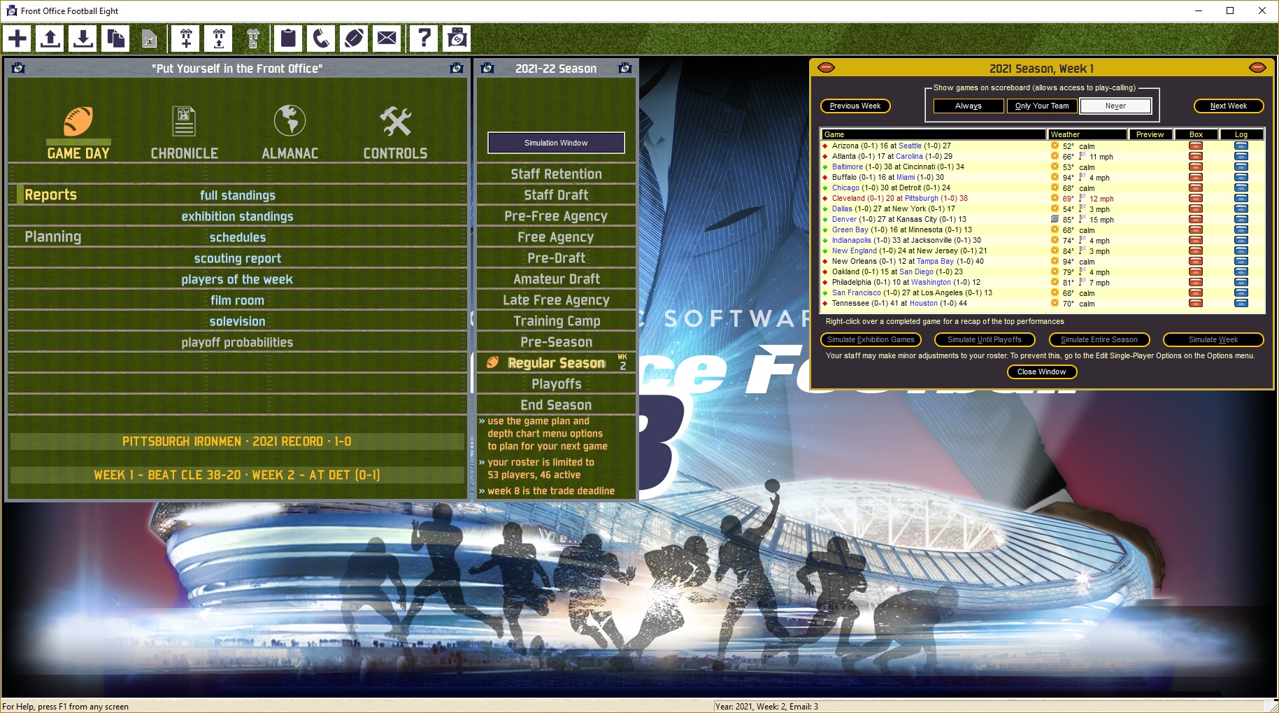 Front Office Football Eight screenshot