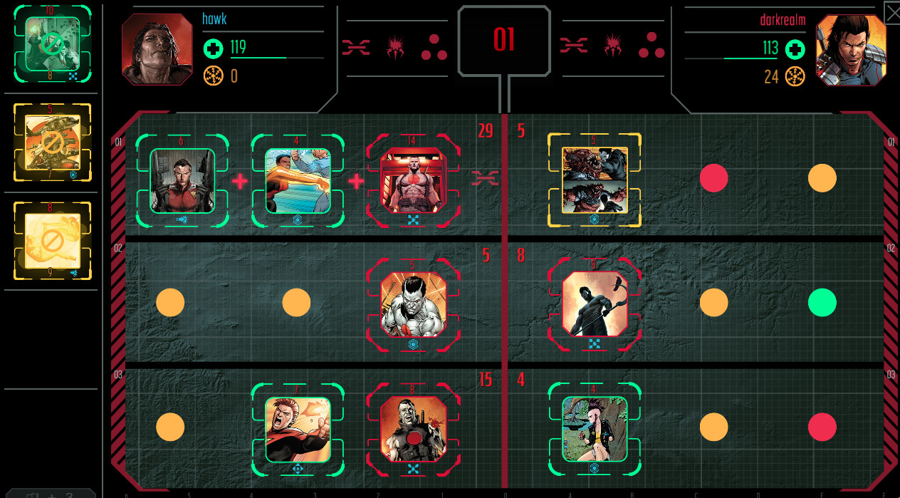 Battles of the Valiant Universe CCG screenshot