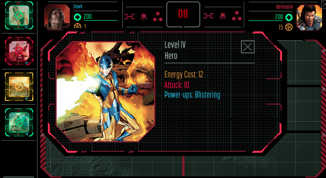 Battles of the Valiant Universe CCG screenshot