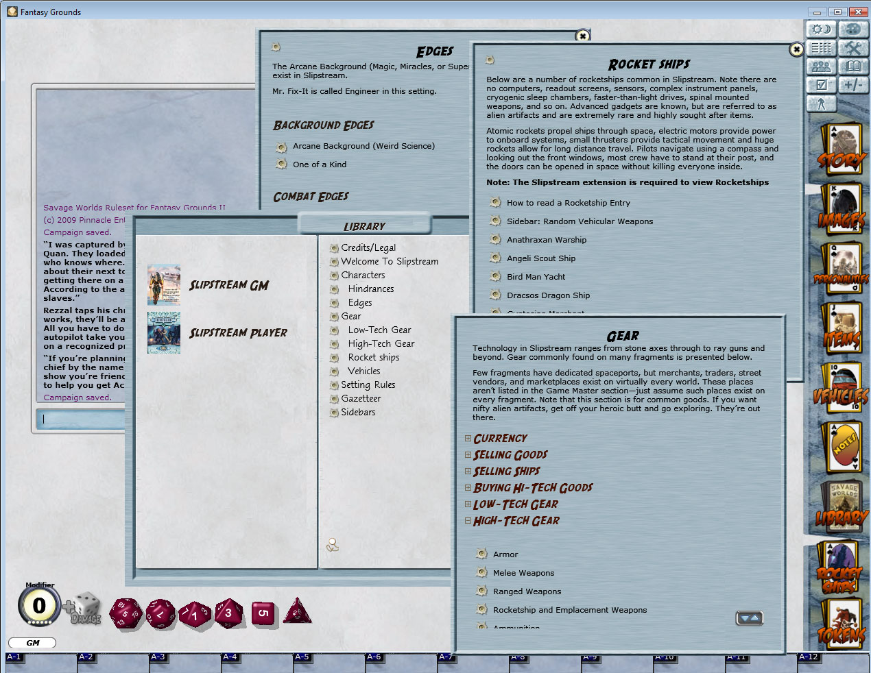 Fantasy Grounds - Slipstream Setting (Savage Worlds) screenshot