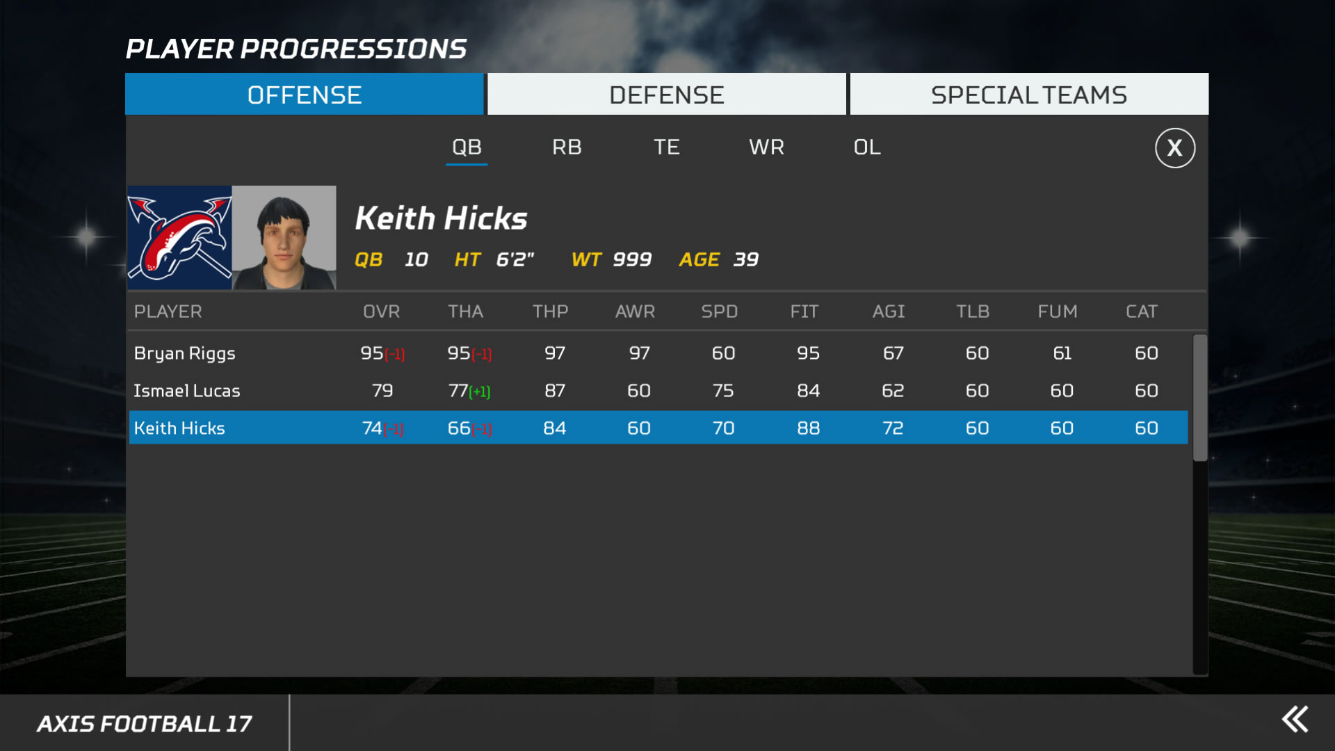 Axis Football 2017 screenshot