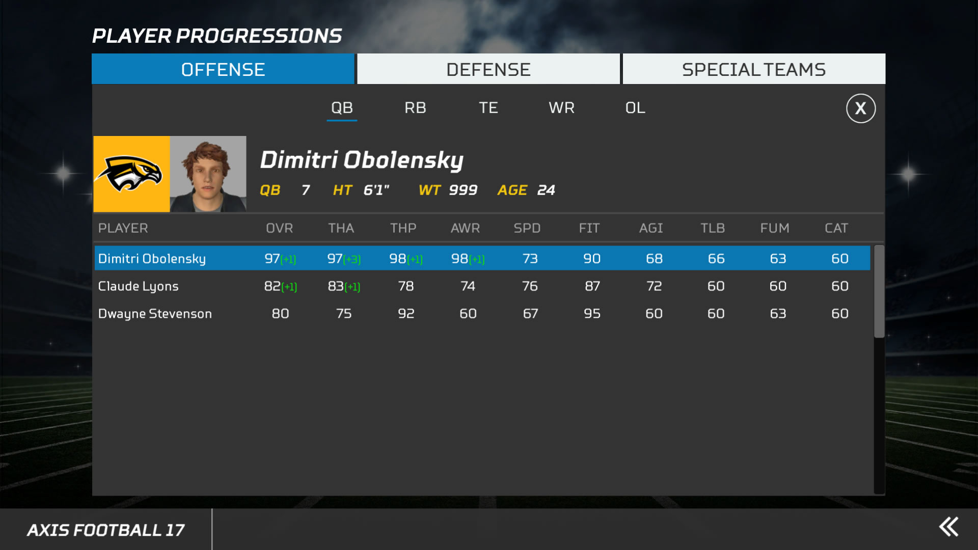 Axis Football 2017 screenshot
