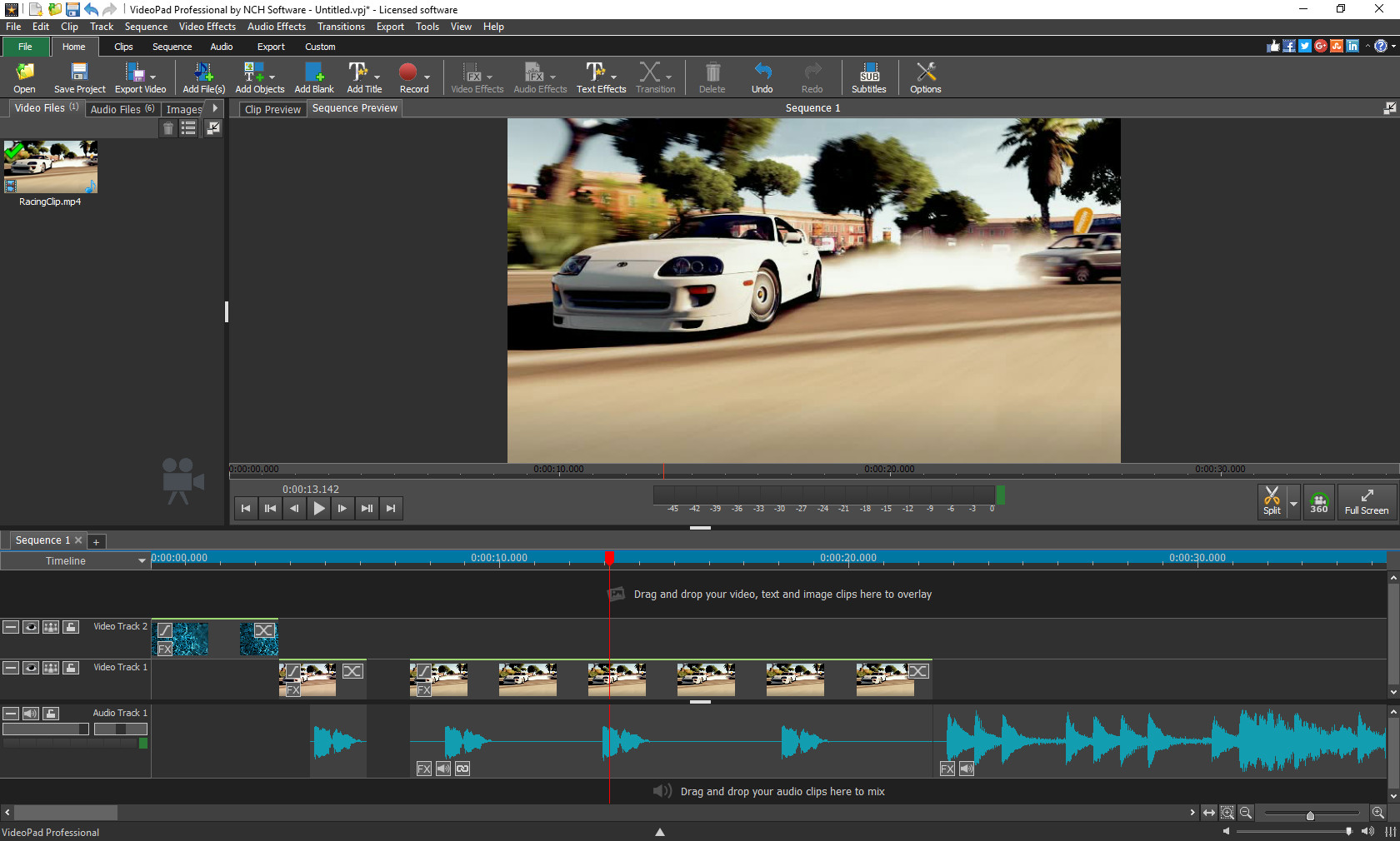 VideoPad Video Editor screenshot