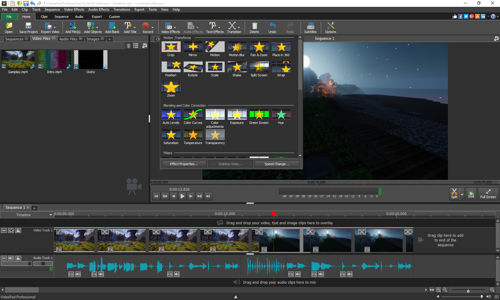 VideoPad Video Editor screenshot