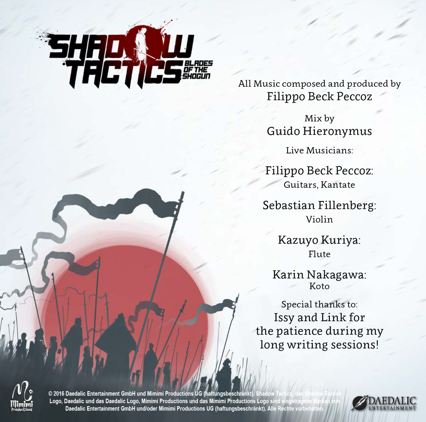 Shadow Tactics: Blades of the Shogun - Official Soundtrack screenshot