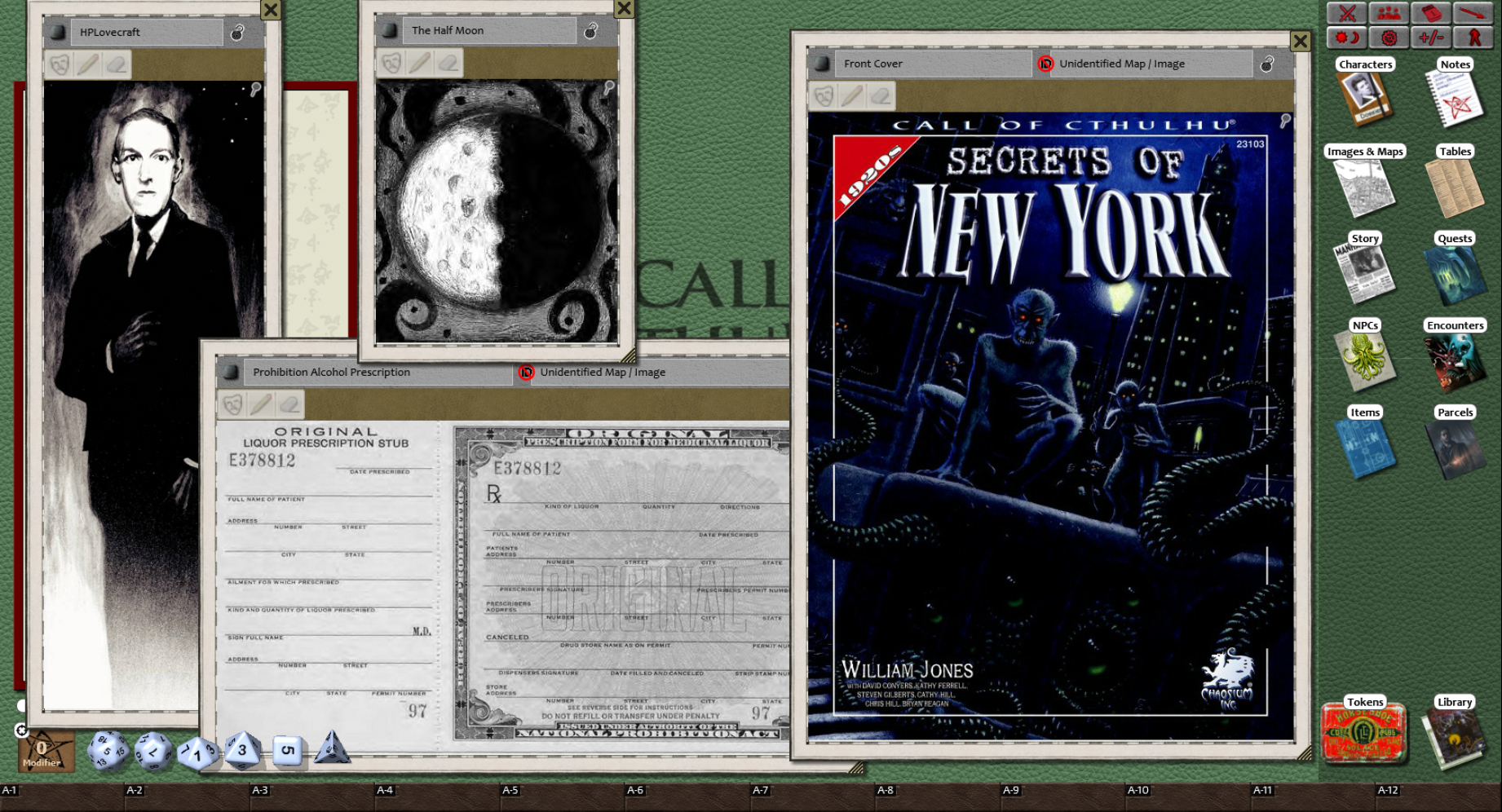 Fantasy Grounds - Secrets of New York (CoC) screenshot