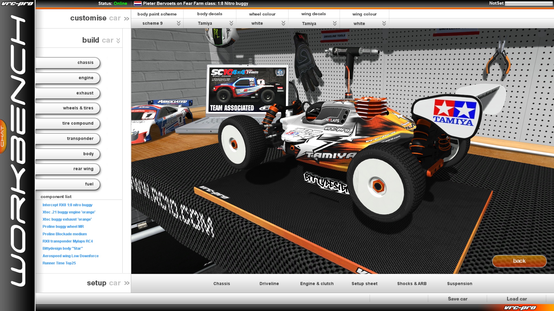 VRC PRO Branded cars and components Deluxe screenshot