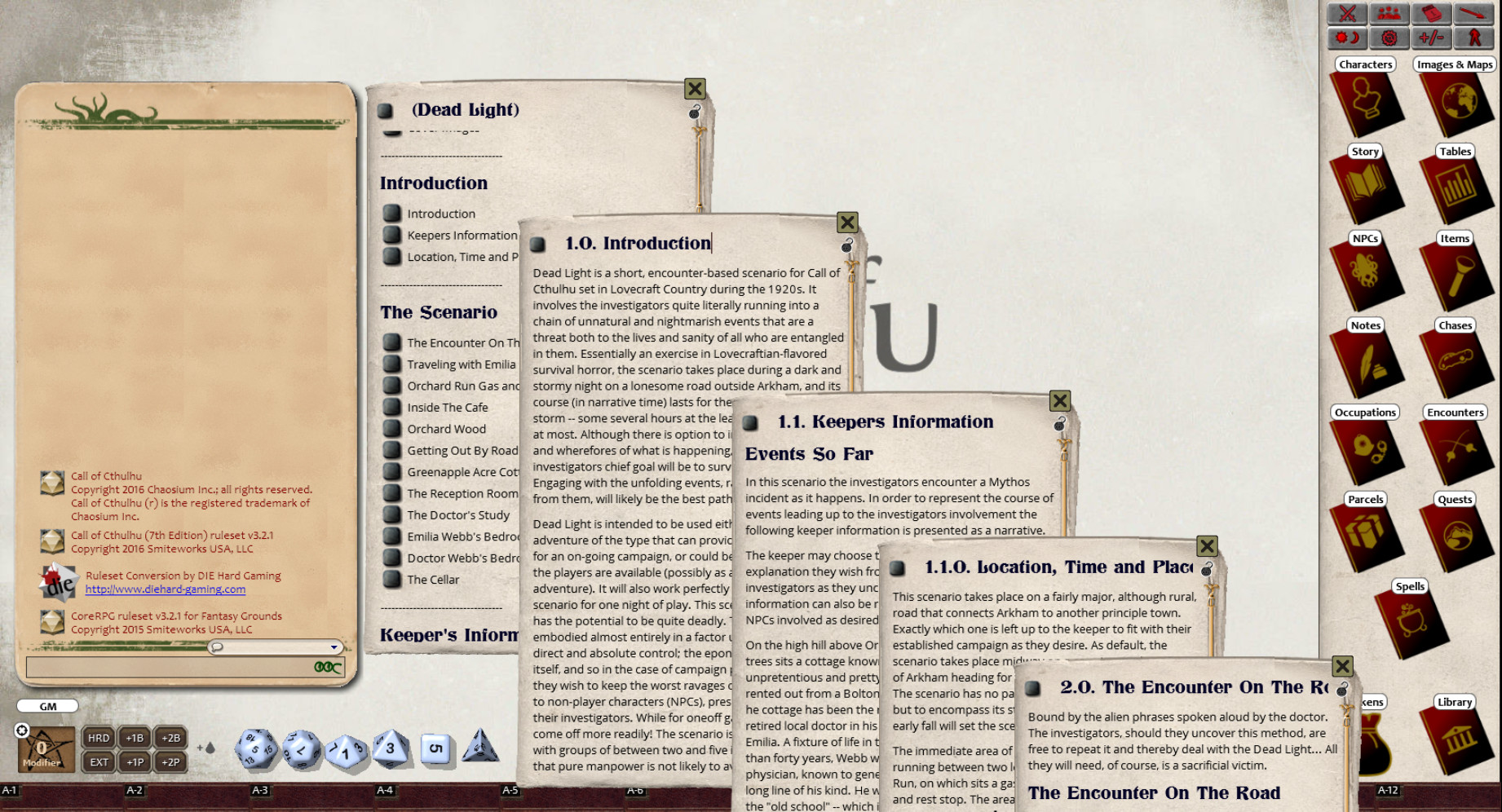 Fantasy Grounds - Dead Light (CoC7E) screenshot