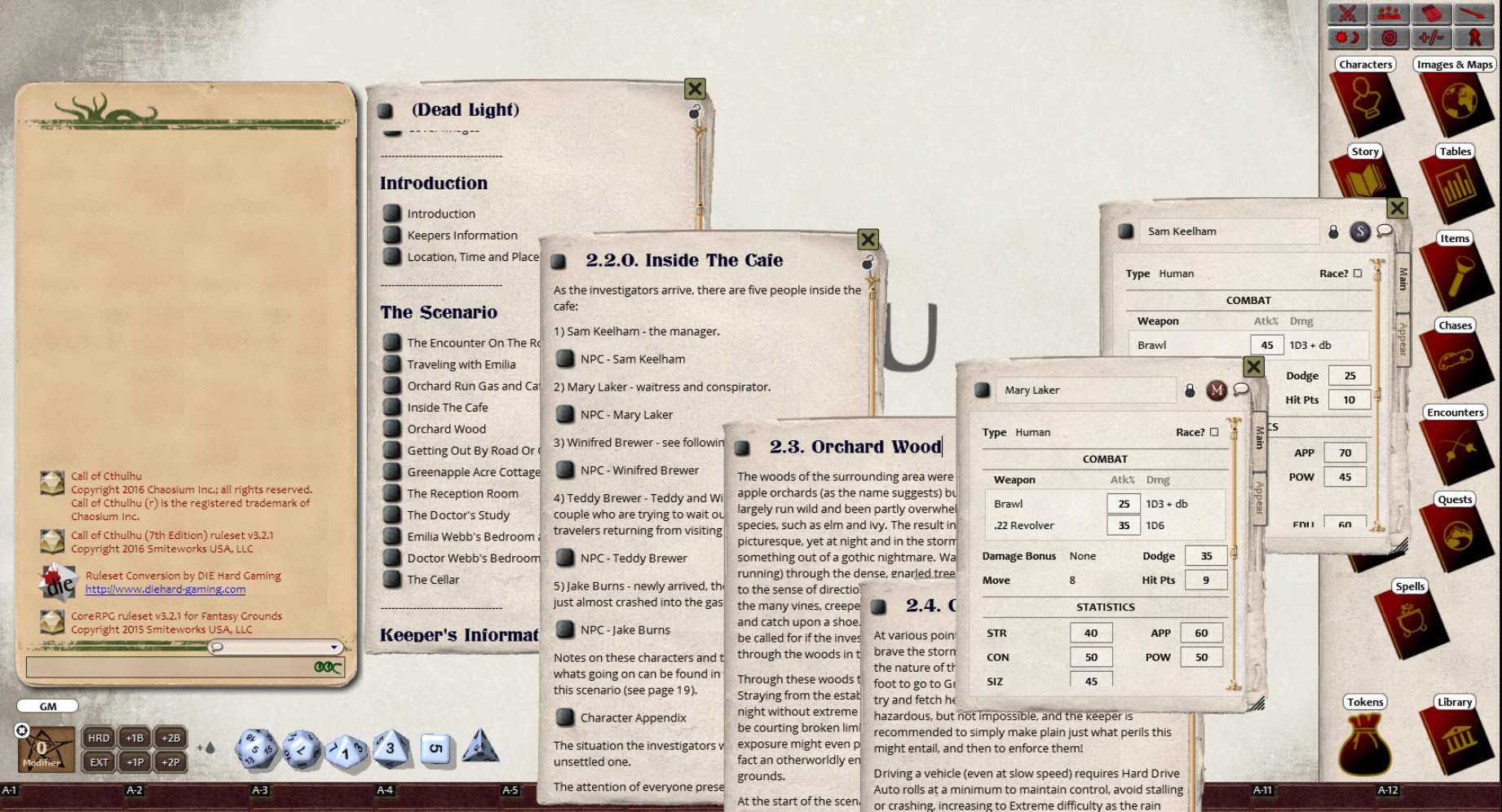 Fantasy Grounds - Dead Light (CoC7E) screenshot