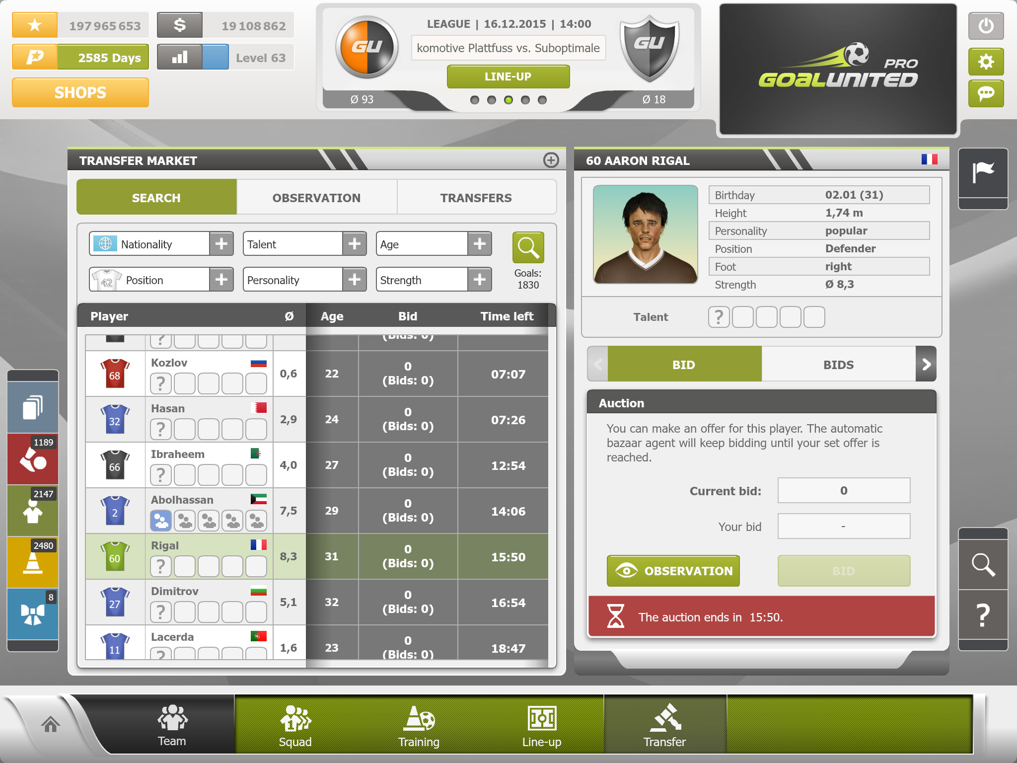 goalunited PRO – football manager for experts screenshot