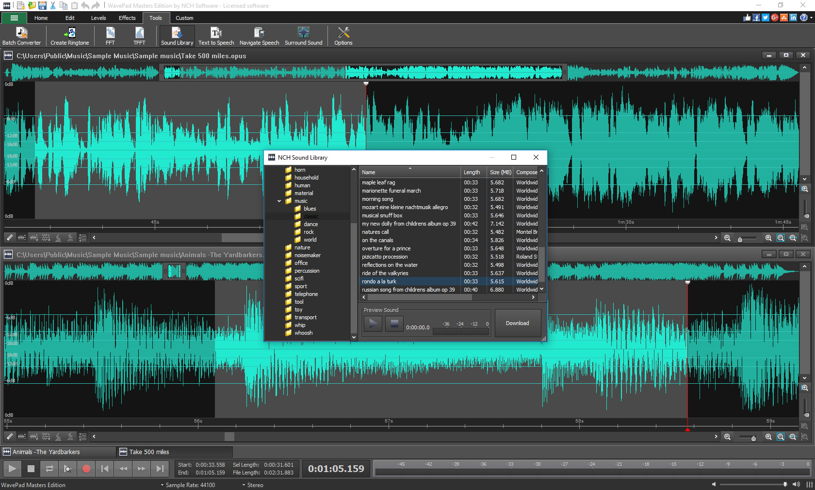 WavePad Audio Editor screenshot