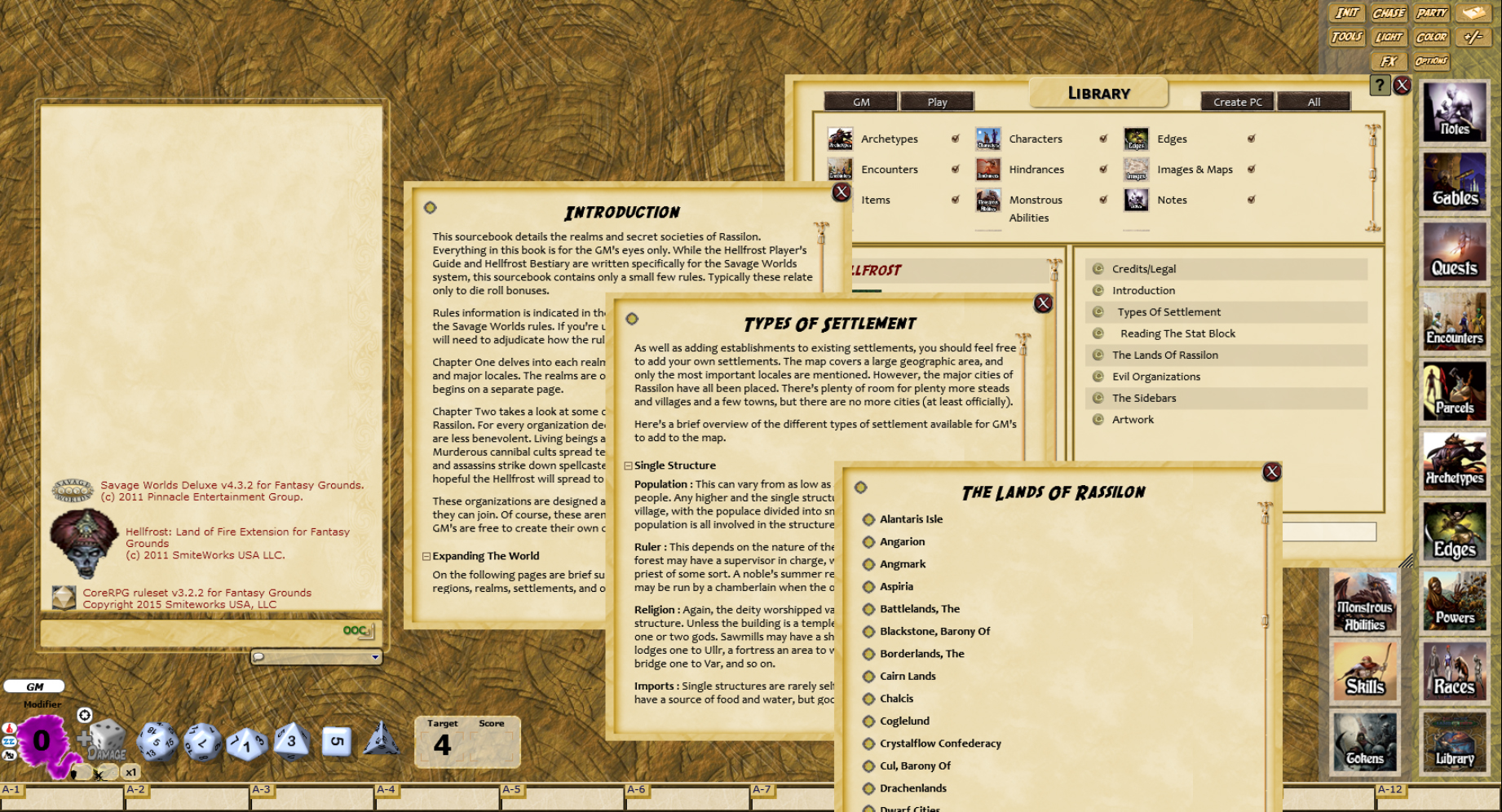 Fantasy Grounds - Hellfrost Gazetteer (Savage Worlds) screenshot