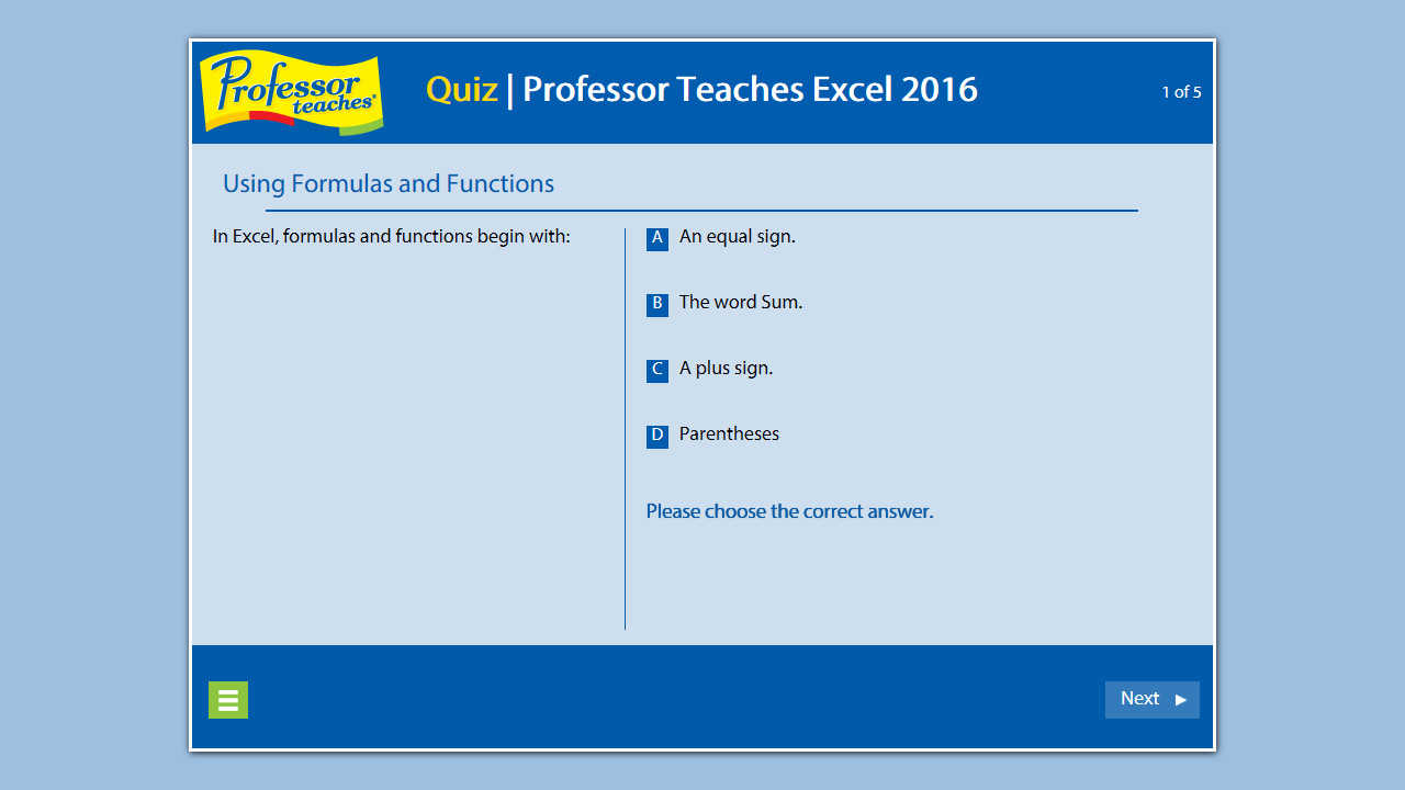 Professor Teaches Excel 2016 – Mac screenshot
