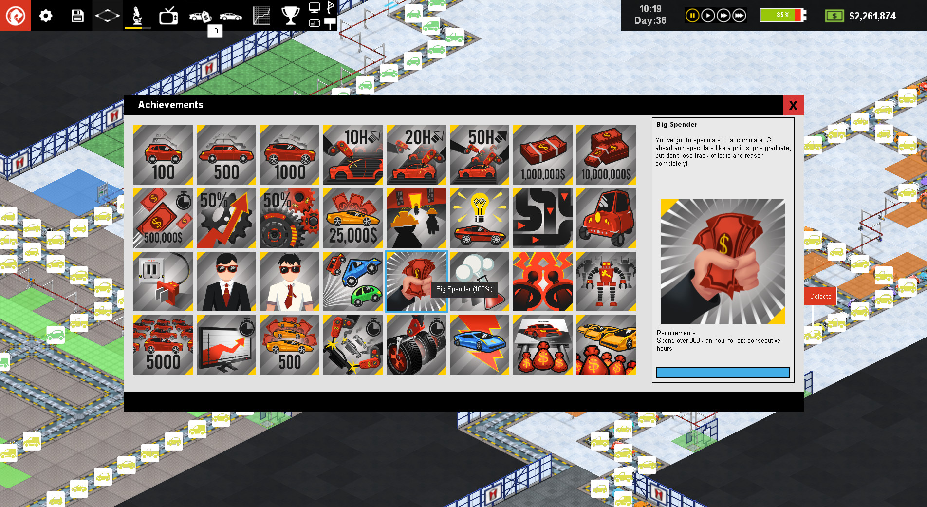 Production Line : Car factory simulation screenshot