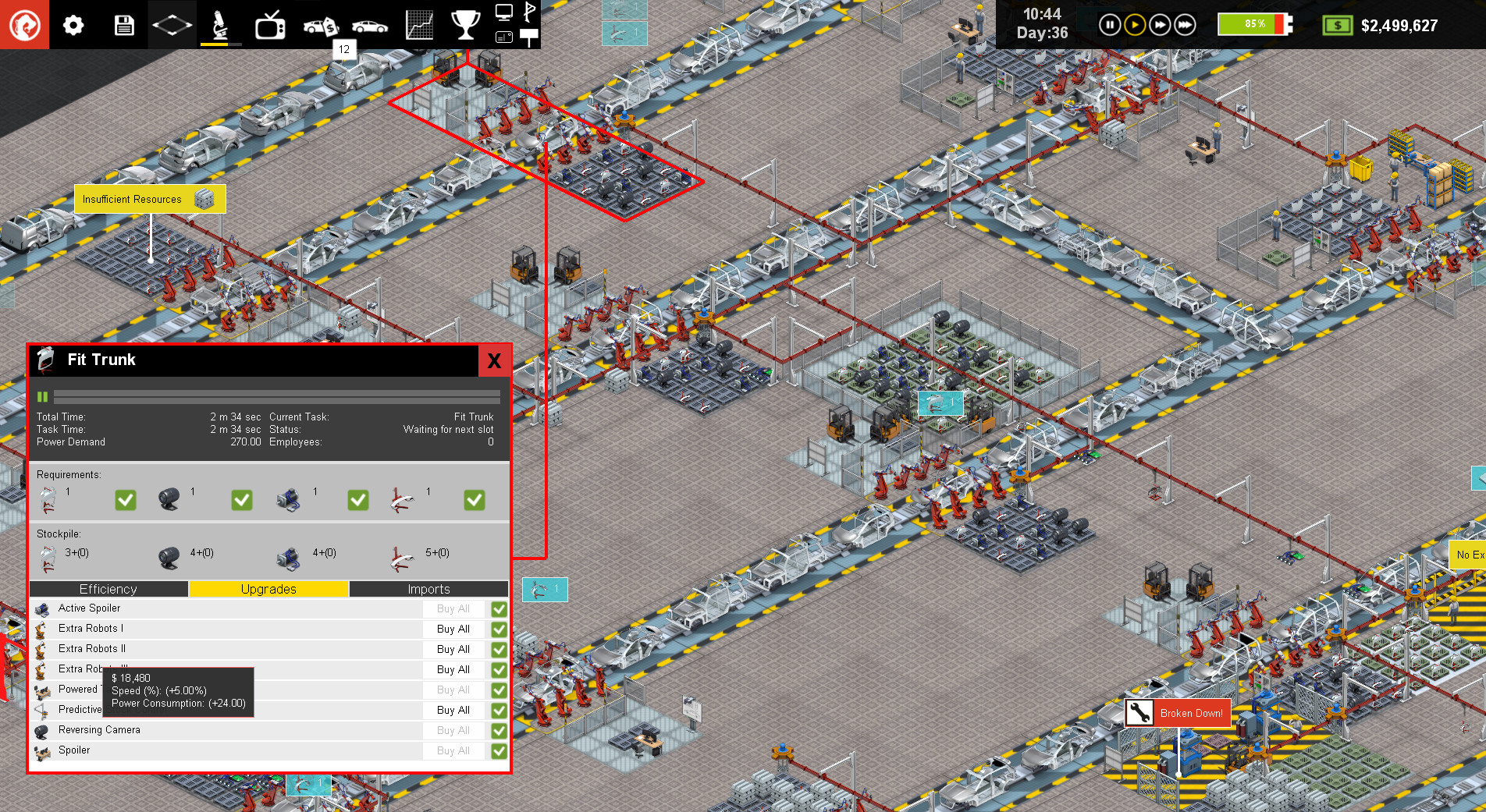 Production Line : Car factory simulation screenshot