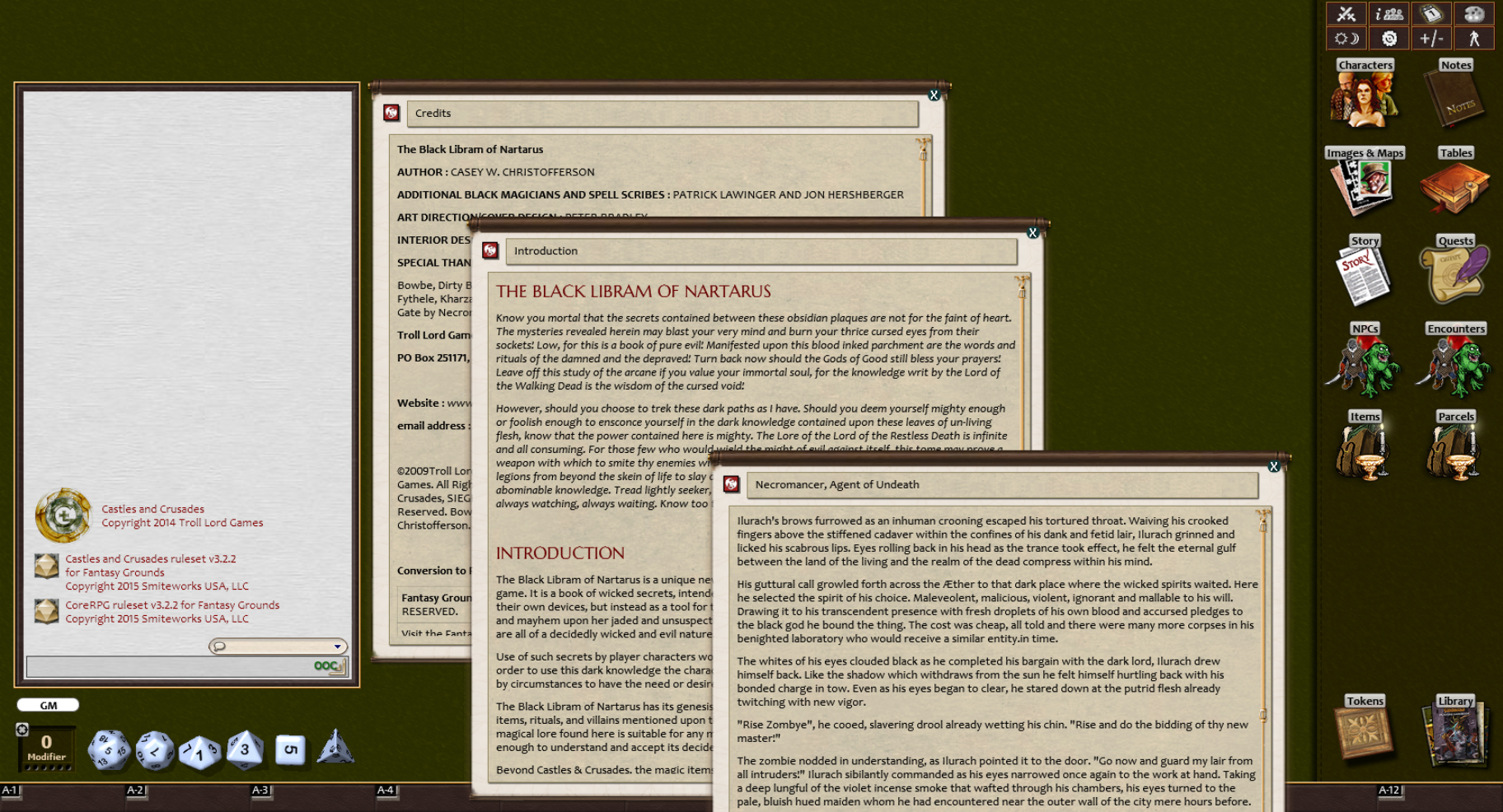 Fantasy Grounds - The Black Libram of Natarus (Castles & Crusades) screenshot