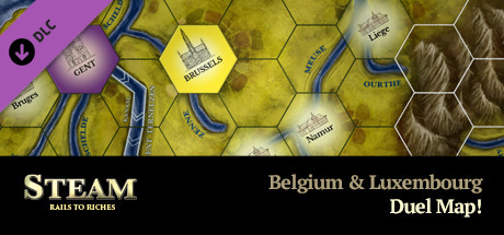 Steam: Rails to Riches - Belgium & Luxembourg Map