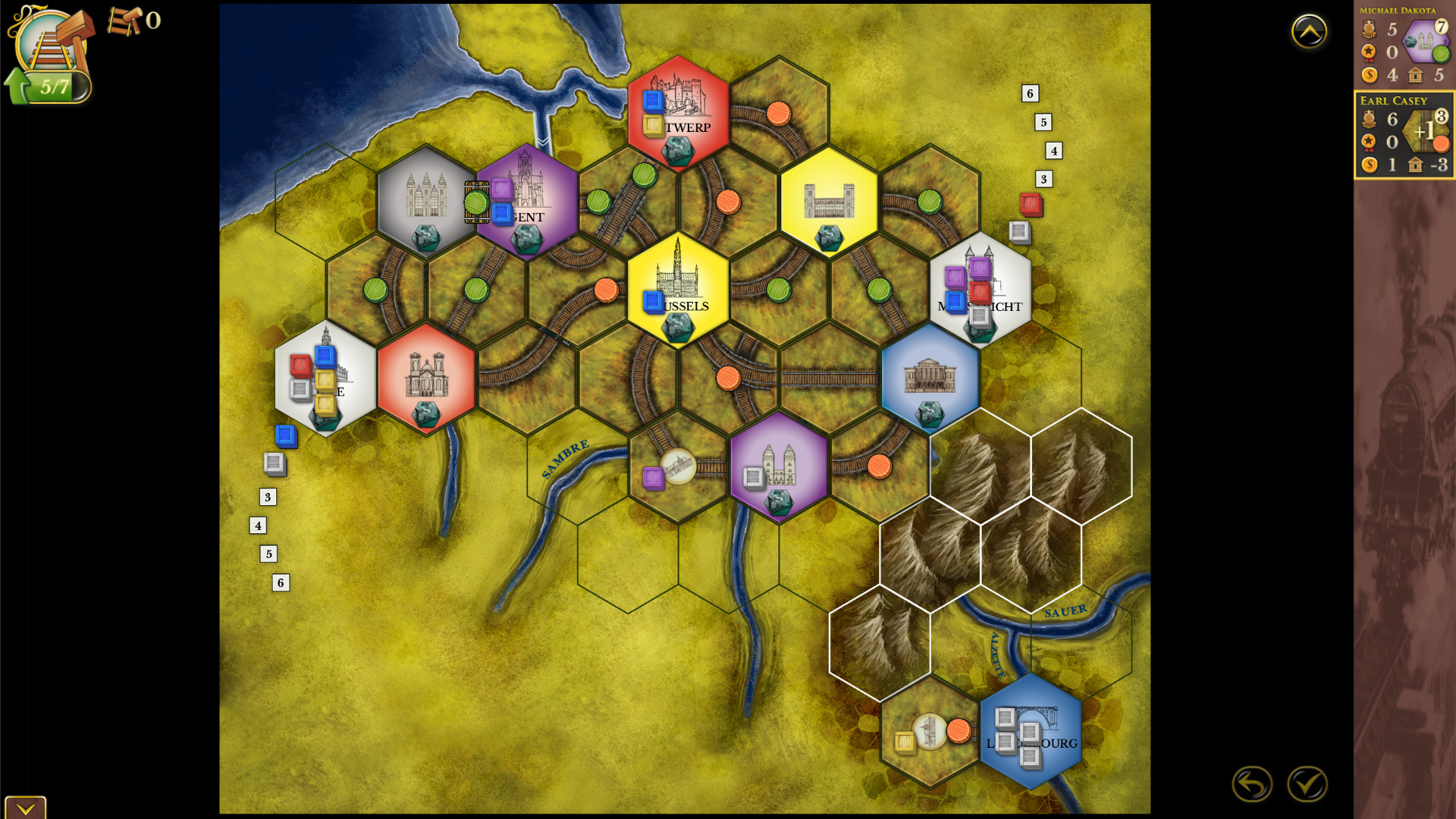 Steam: Rails to Riches - Belgium & Luxembourg Map screenshot