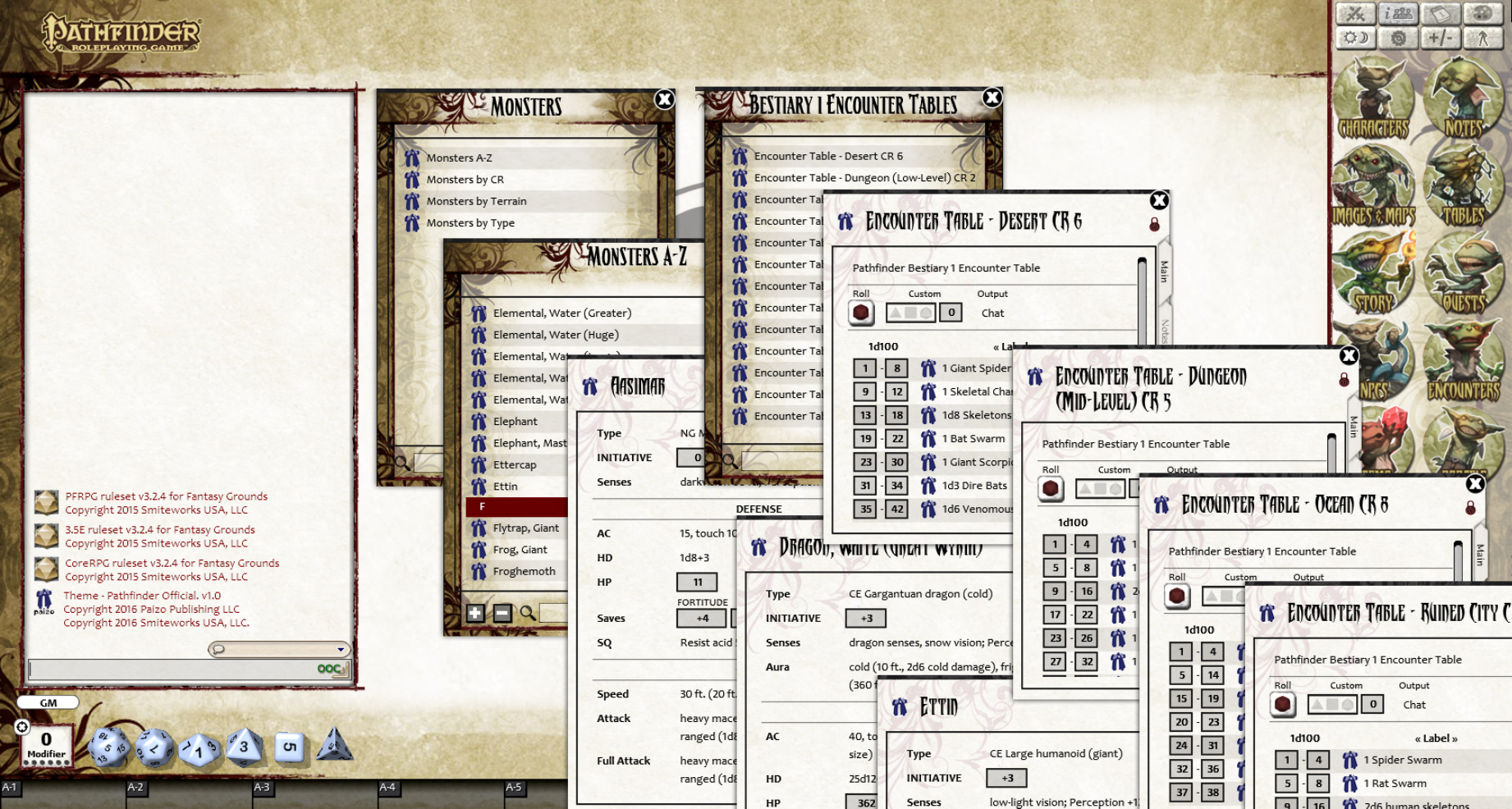 Fantasy Grounds - Pathfinder RPG - Bestiary 1 Pack (PFRPG) screenshot