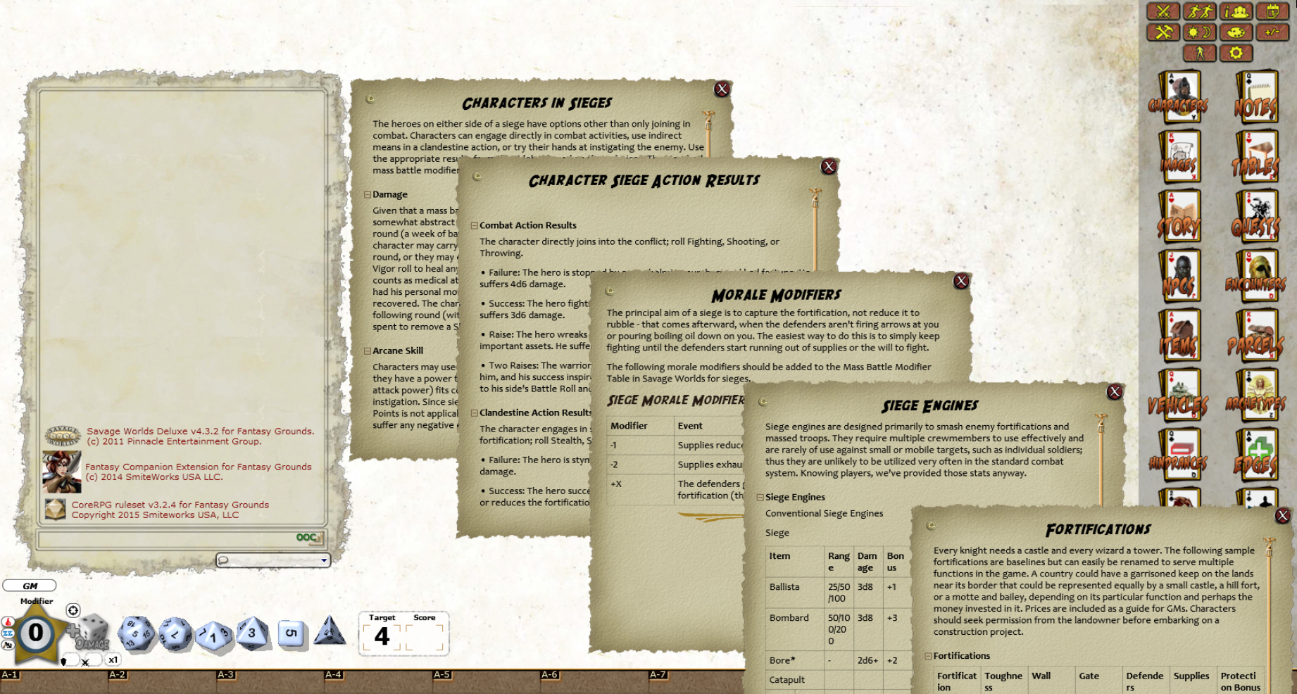 Fantasy Grounds - Fantasy Companion (Savage Worlds) screenshot