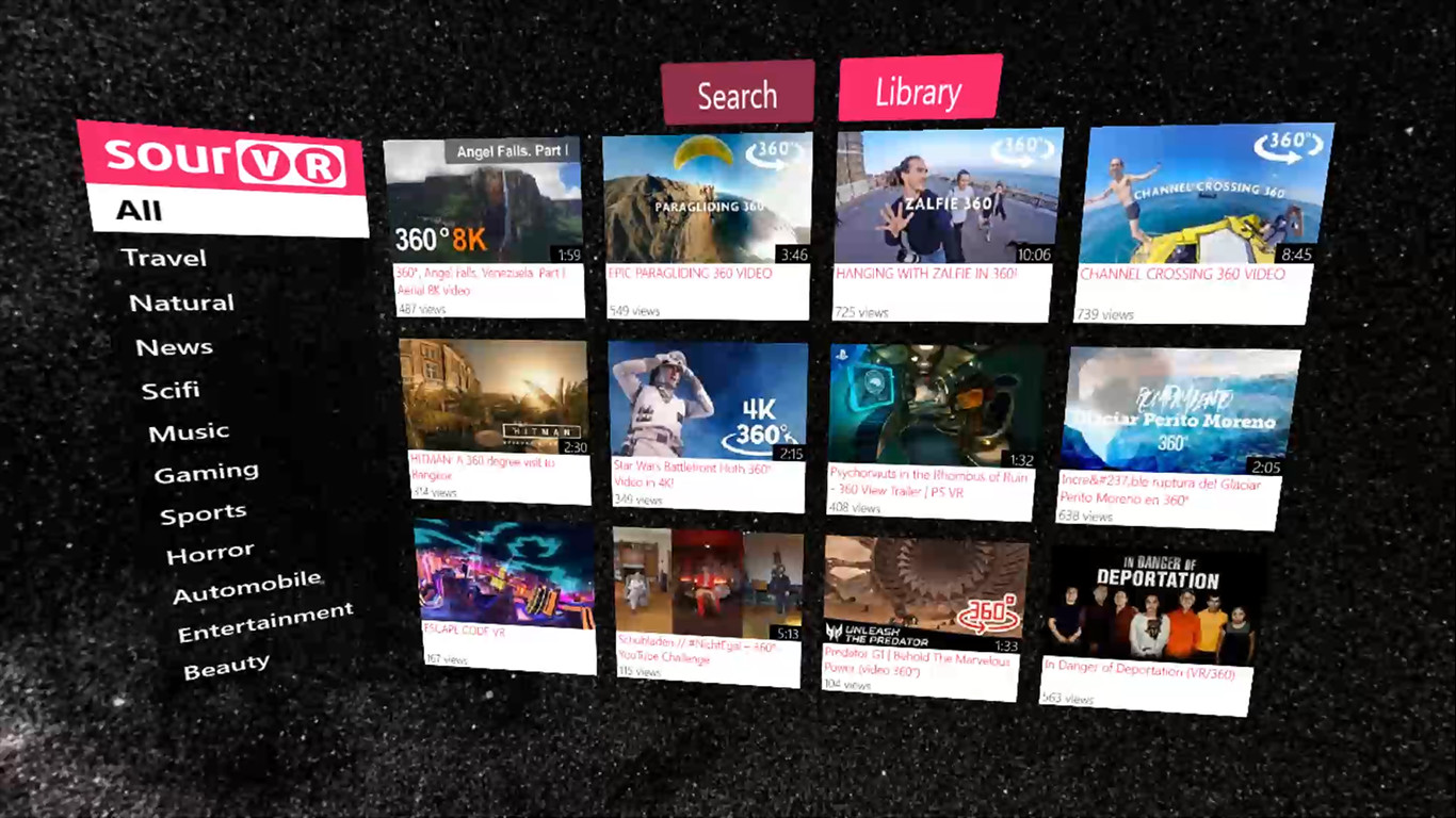 SourVR Video Player Deluxe Edition screenshot