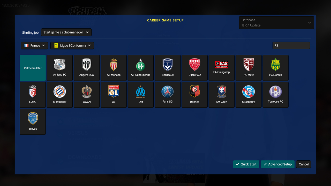 Football Manager Touch 2018 screenshot