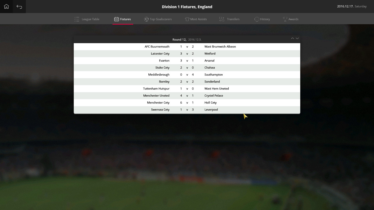 Global Soccer: A Management Game 2017 screenshot