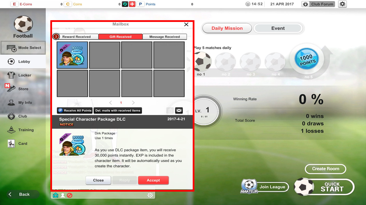 FreeStyleFootball - Dirk Package screenshot