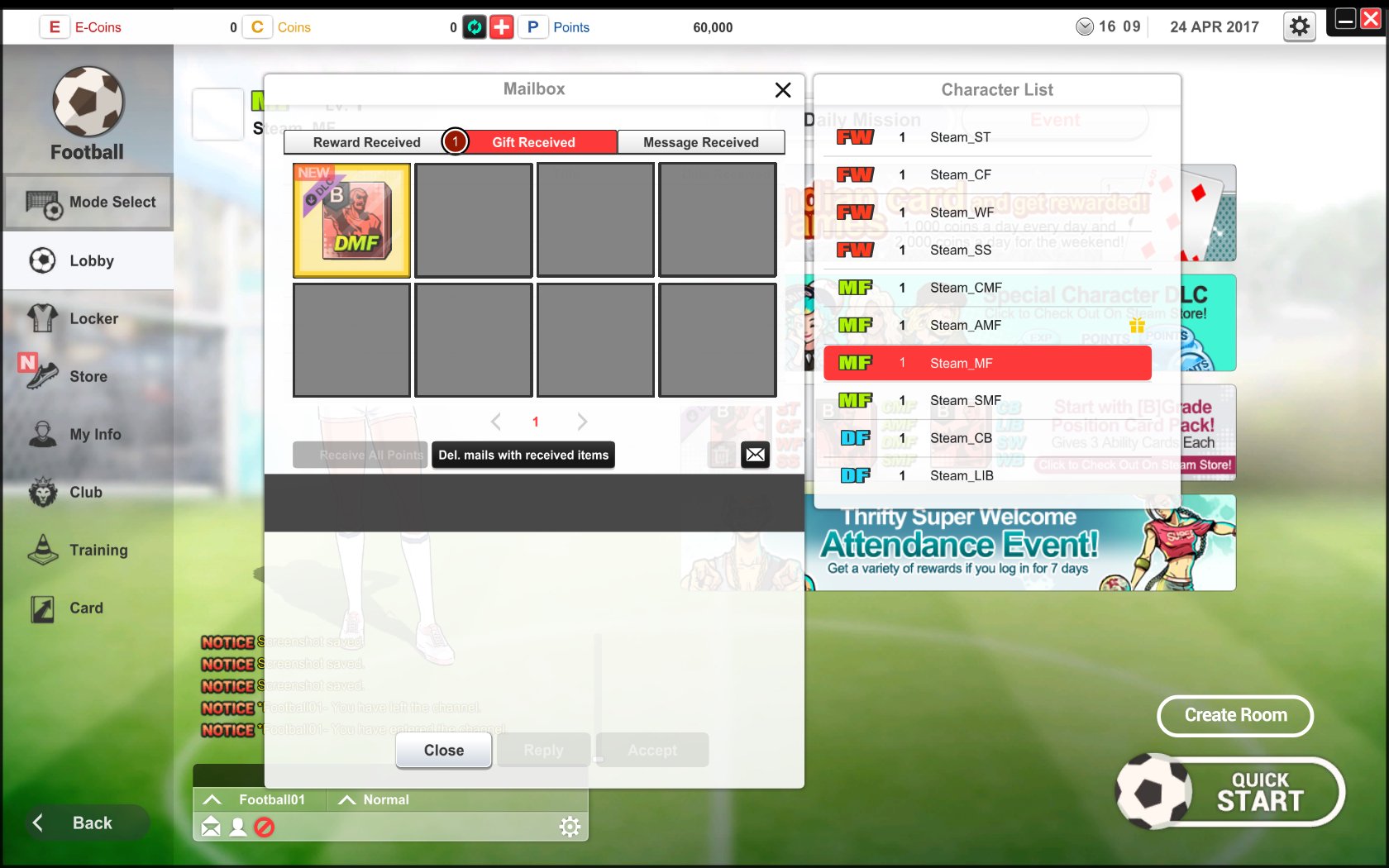 FreeStyleFootball - Card Pack (DMF) screenshot