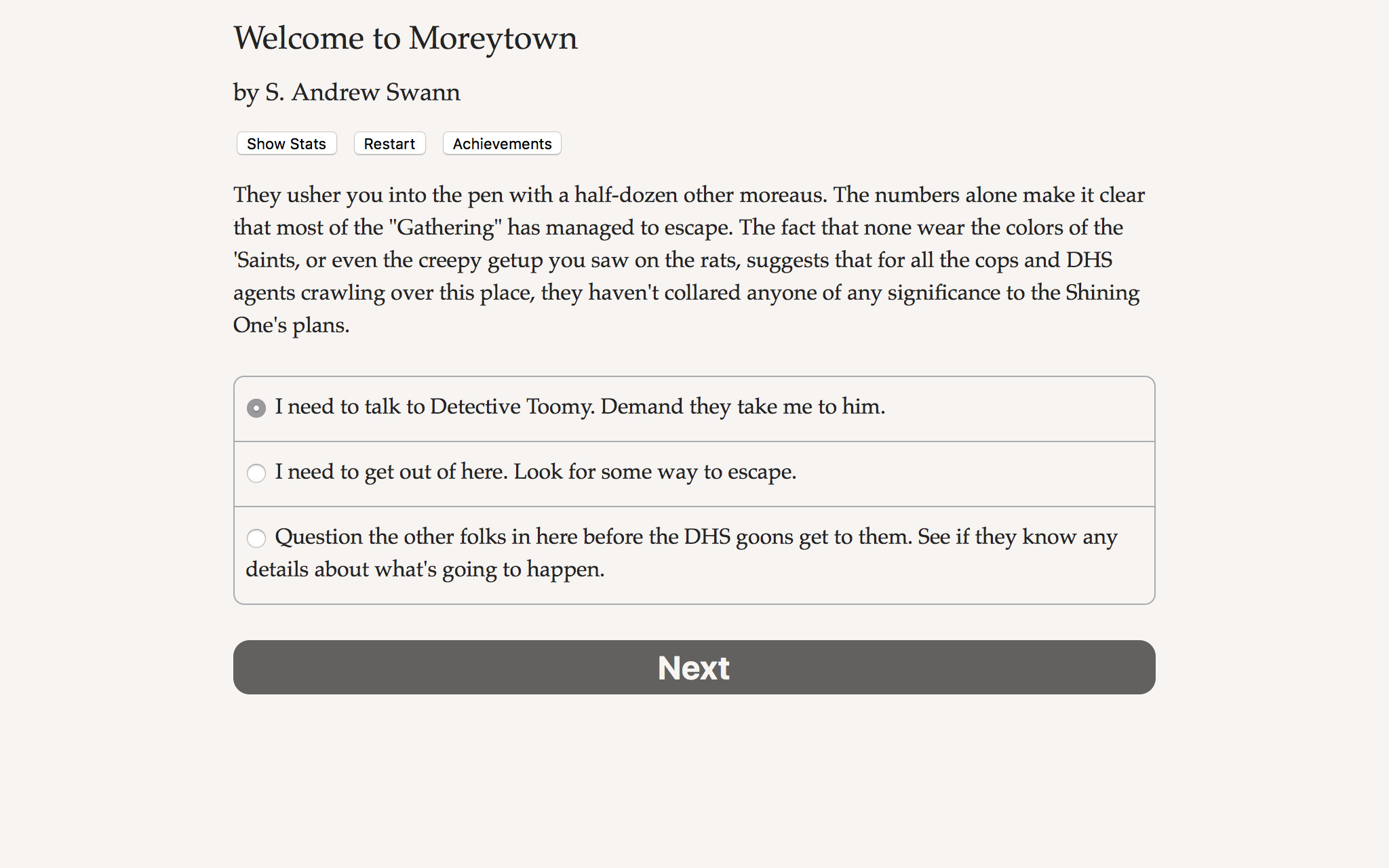 Welcome to Moreytown screenshot