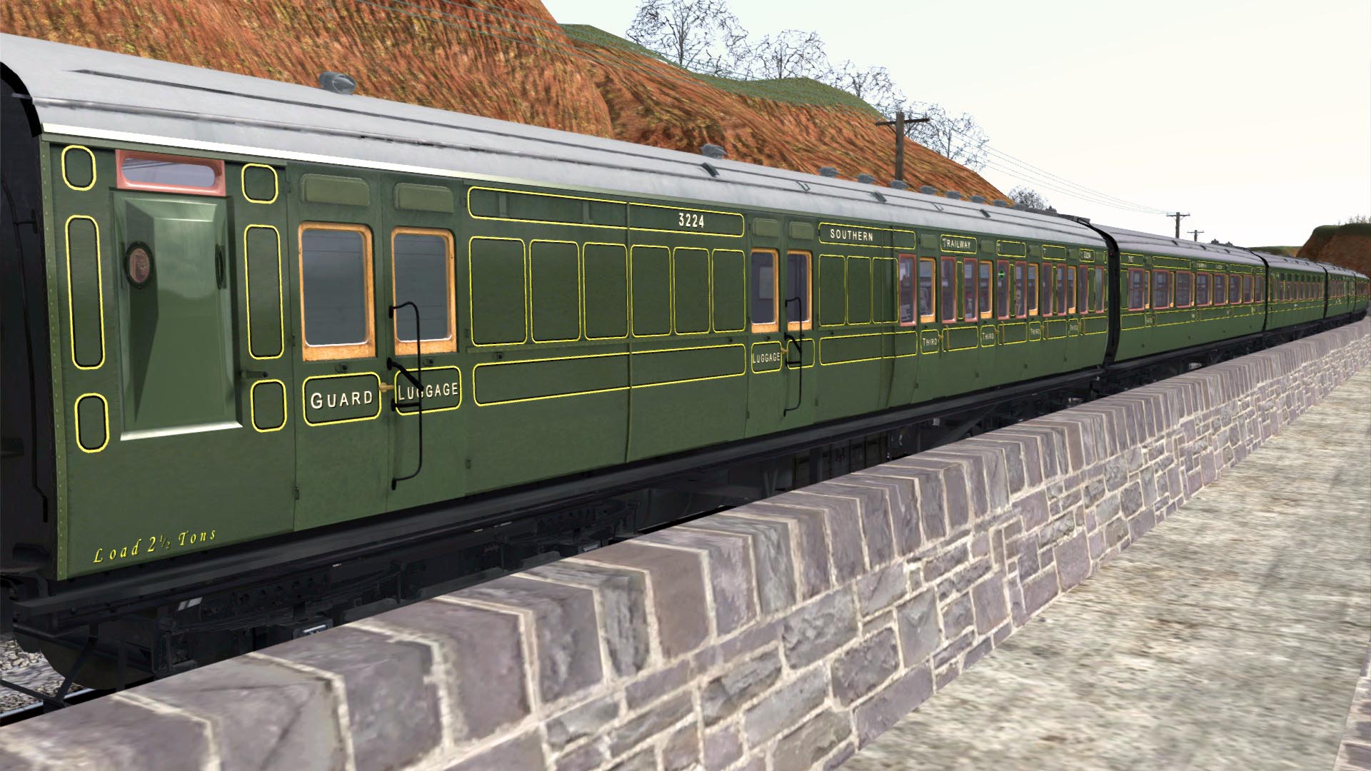 TS Marketplace: Maunsell 59ft Low Window Corridor Coach Pack Southern Olive Green screenshot